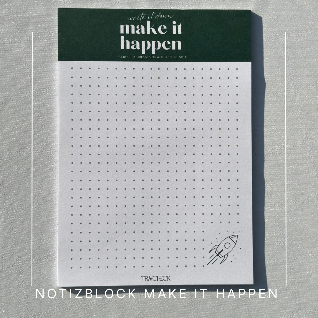Notizblock „MAKE IT HAPPEN"
